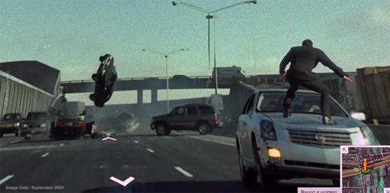 映画のワンシーンをストリートビュー風に加工してみた