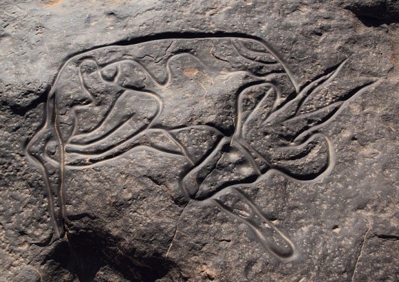 1万年もの間、人類の歴史や環境の変化が克明に描かれた先史時代の岩絵が数多く残された世界遺産　タッシリ・ナジェール（アルジェリア）
