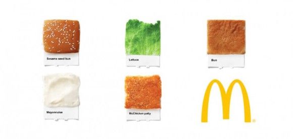 パントン・カラー（色見本） でマクドナルドのハンバーガー3種を表現してみた