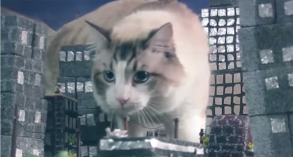 阿鼻叫喚！巨大猫が人を襲い街を破壊するパニックショートムービー「Catzilla」