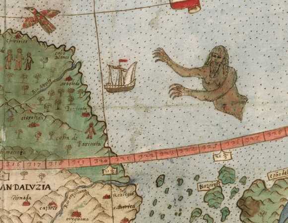 日本の地図も！16世紀に描かれたファンタジー盛りだくさんの世界地図がデジタル化公開（イタリア）