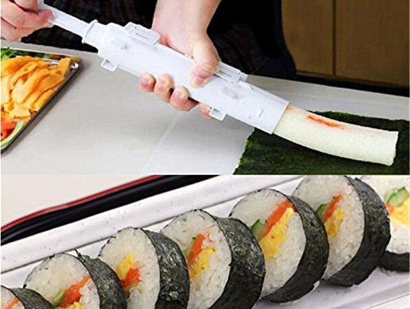 極太バズーカで打ち出す寿司とか。太巻きを簡単に作れる寿司バズーカが海外で人気だし日本に逆輸入とかされてるし。