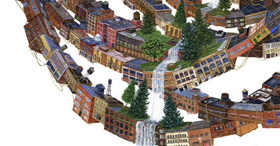 よく見るといろいろ楽しい、複雑カオスな成長し過ぎた都市絵図