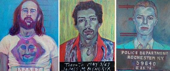 逮捕された時の証明写真を絵画風に演出、「マグショット絵画」