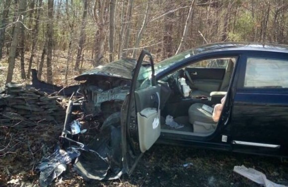 運転中、車内でクモがいるのを発見した女性。パニックに陥り衝突事故。車を大破させる（アメリカ）