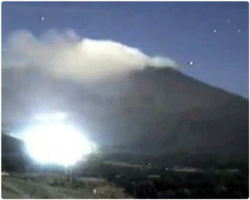 3月14日、桜島噴火時に観測された謎の発光