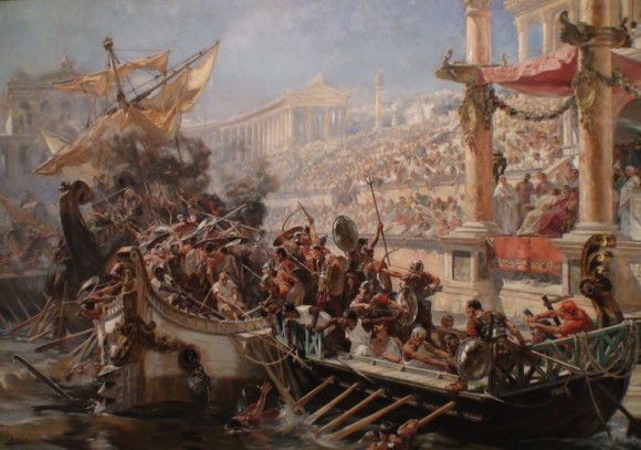 これが古代ローマの底力。コロッセオに水を張り、囚人たちが本気の殺し合いをする「模擬海戦」の凄まじさ