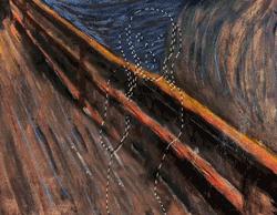 新感覚GIFアニメ、あの名画を点線で表現