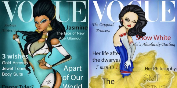 ディズニーのプリンセスたちがファッション雑誌「VOGUE」のカバーモデルになるとどうなるのか？こうなった。