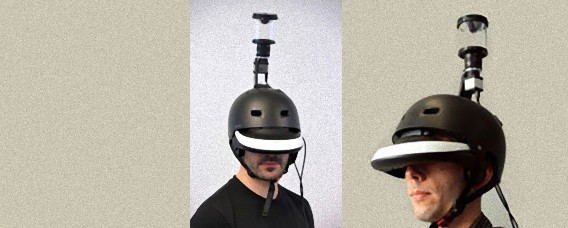 360度見渡せるちょんまげヘルメット「FlyViz」