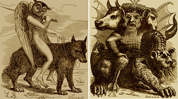 「地獄の辞典」に出てくる禍々しい悪魔たち（1818年）