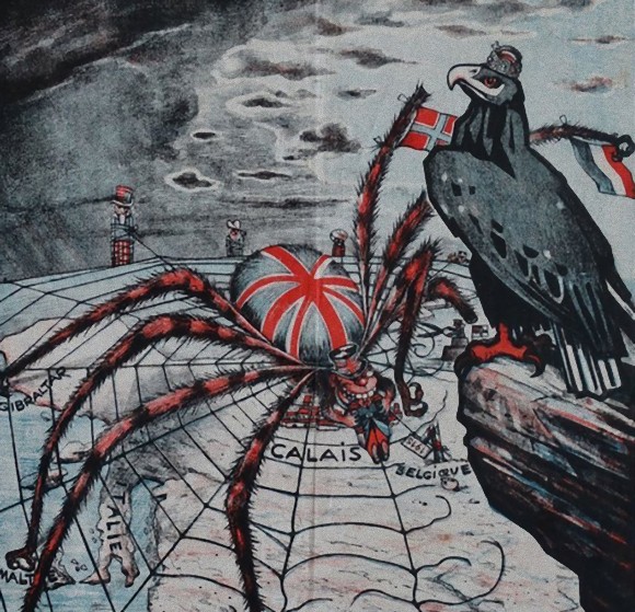 第一次世界大戦のプロパガンダに使われた世界地図モチーフの愛国記念品