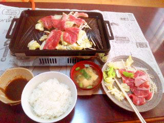 ひさごジンギスカン(生ラム定食)
