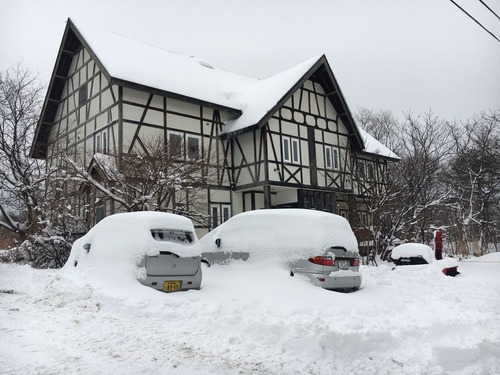 五色沼に、また雪が降りました