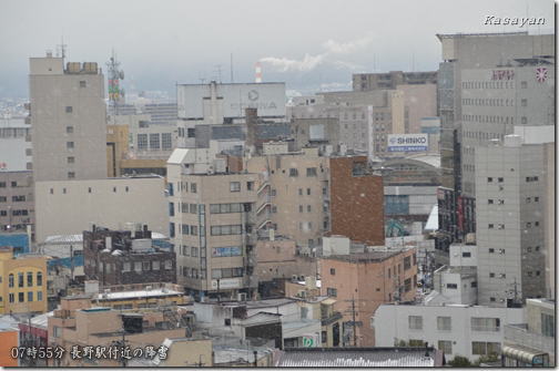 長野駅の降雪131227