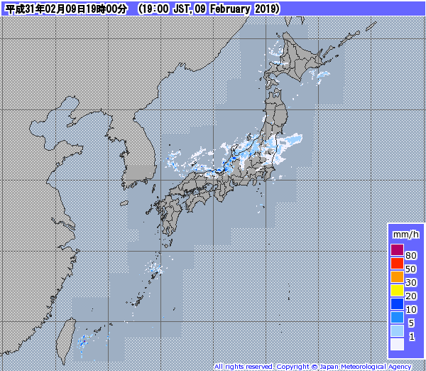 全国レーダー07時まで190210