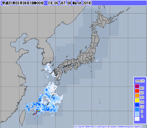 全国レーダー06時まで190310