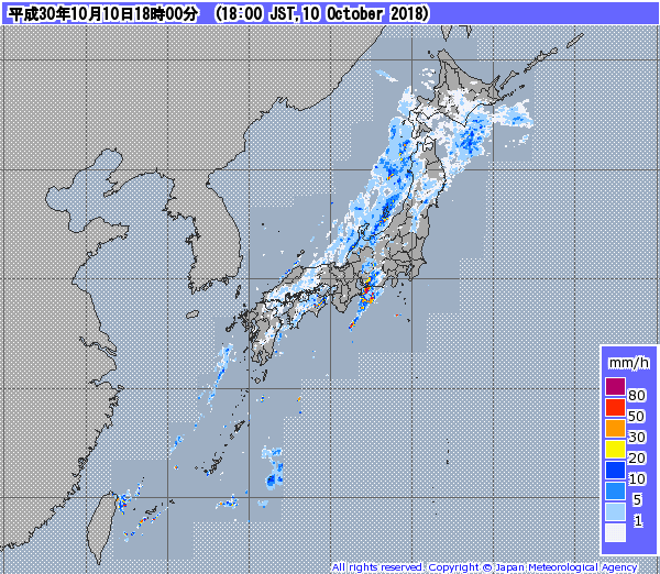 レーダー06時まで12時間181011