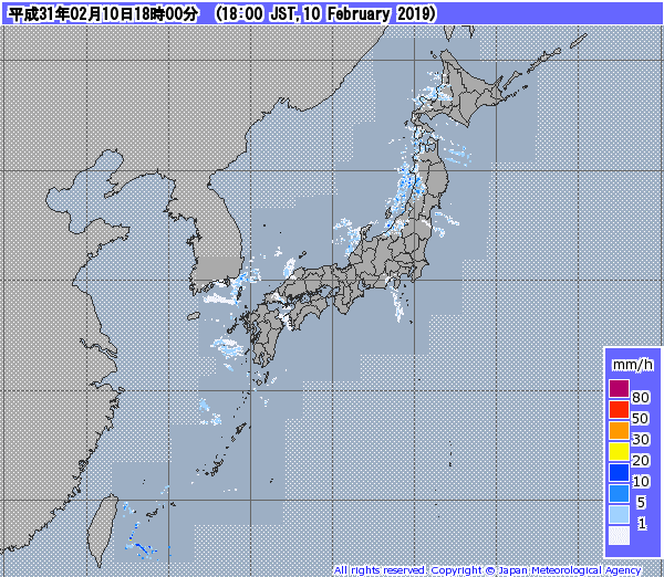 全国レーダー06時まで190211