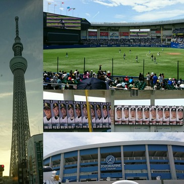 ZOZOマリンスタジアムとスカイツリー