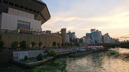 夕暮れ時の大阪
