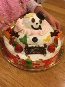 雪だるまケーキ