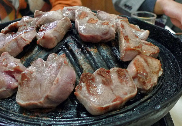 豚たん 焼けました