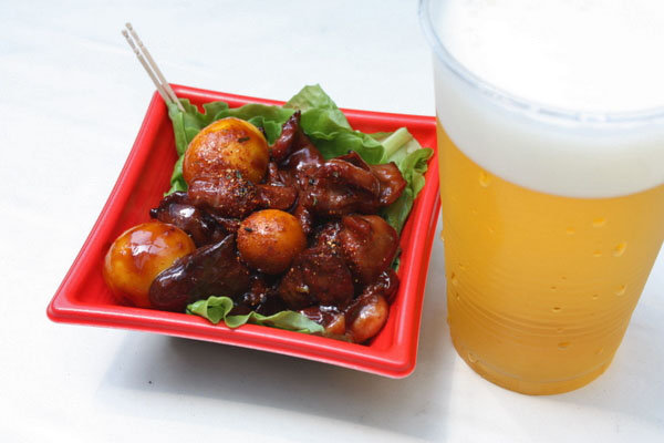 甲府鳥もつ煮 with 生ビール