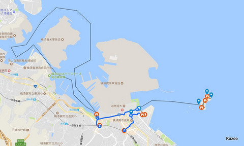 横須賀軍港・猿島ルート