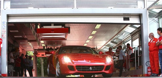 Michael Schumacher with new Ferrari 599 GTB Fiorano HGTE