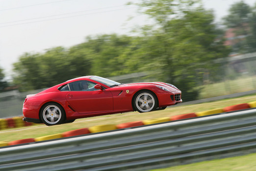 Michael Schumacher with new Ferrari 599 GTB Fiorano HGTE
