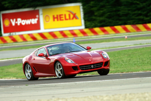 Michael Schumacher with new Ferrari 599 GTB Fiorano HGTE