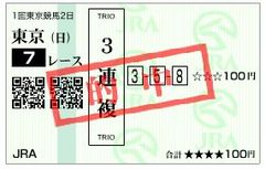 東京７Ｒ馬券