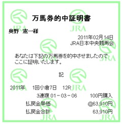 1回小倉7日目12R