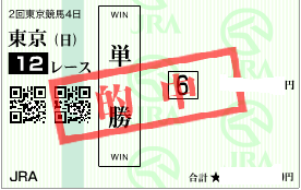0503東京12Rパドック◎単勝馬券