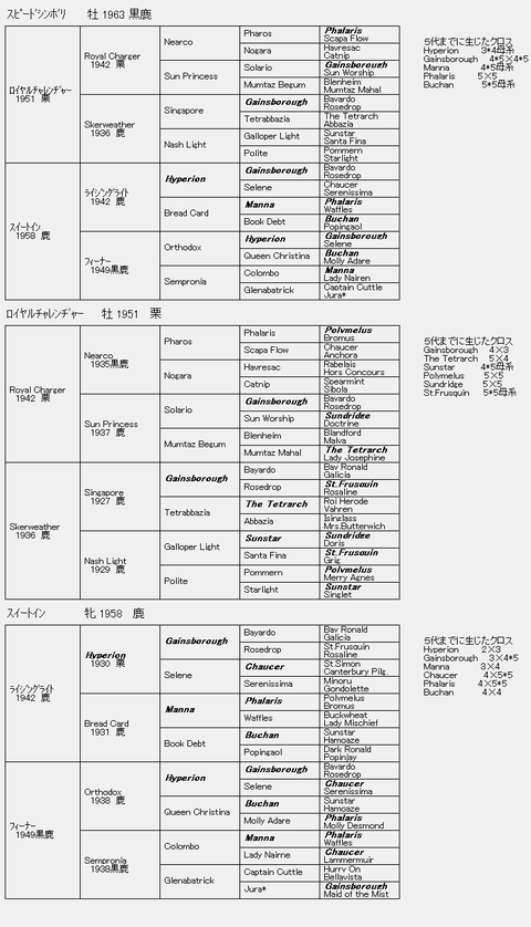 スピードシンボリ6代血統表