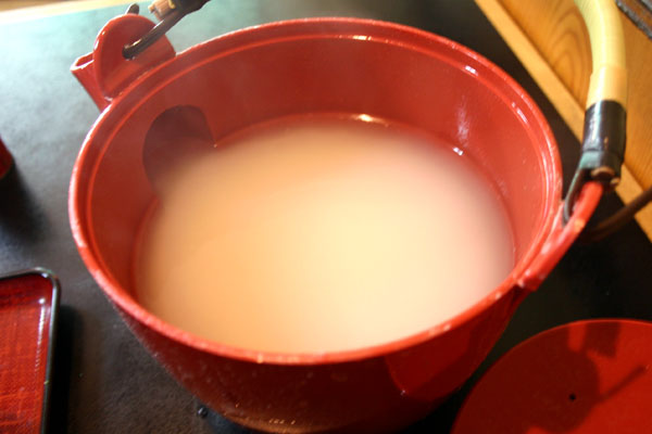 蕎麦湯@角萬向島