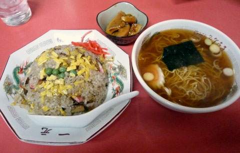 チャーハン半ラーメン@中華一元