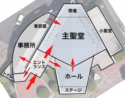北白川教会航空写真