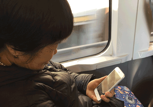 お母さん電車の中