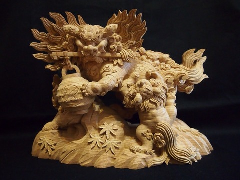 Ⅱ限定Ⅱ レア木製 獅子の彫刻 約10cm 茶色 Ⅱ限定Ⅱ レア木製 獅子の彫刻 約10cm 茶色