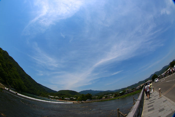 京都・右京区・【魚眼風景】渡月橋界隈20150527-2