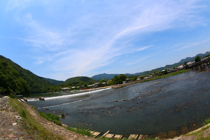 京都・右京区・【魚眼風景】渡月橋界隈20150527-3