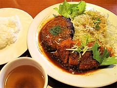 料理:人気!A定食(ハンバーグとチキンカツ)890円@ハローコーヒー清水店