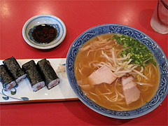 料理:ラーメンセット650円@四方平・北九州小倉