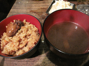 21牡蠣ご飯とみそ汁@海賊船