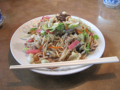 ランチ:皿うどん(焼いた麺)630円@中華料理・蘭蘭・春日