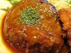 料理:A定食のハンバーグ@ハローコーヒー清水店