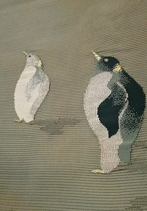 名古屋帯 ペンギン 絞り 美品