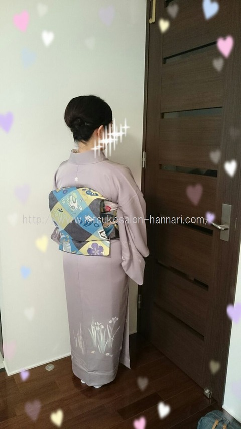夏訪問着のお客様後姿A